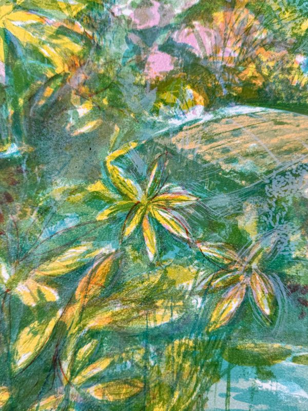 Emilio Grau-Sala (1911-1975) // Jeune fille dans le Jardin (Farblithographie) — Artistes Divers