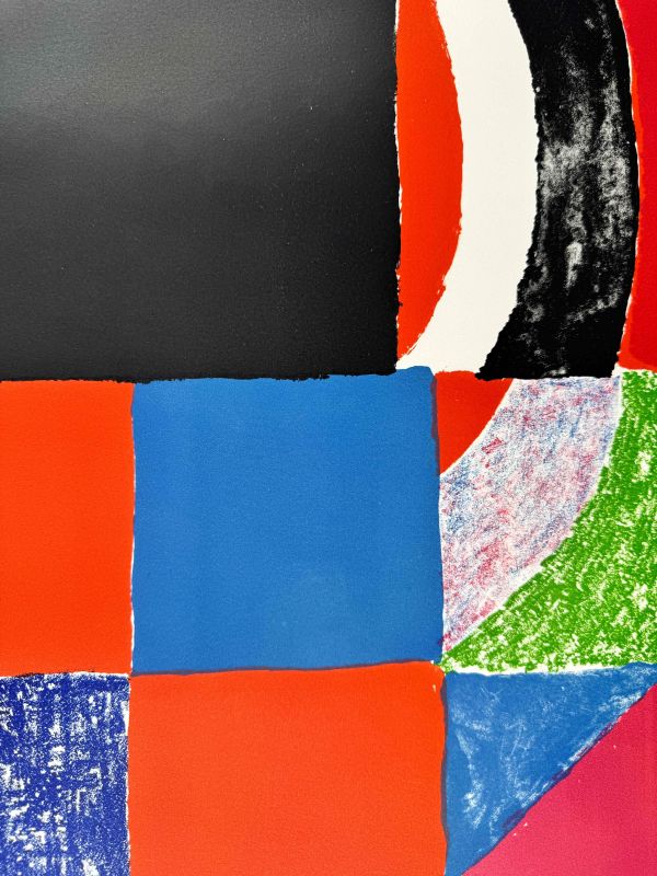 Schwarze Kachel (Farblithographie) - Sonia DELAUNAY