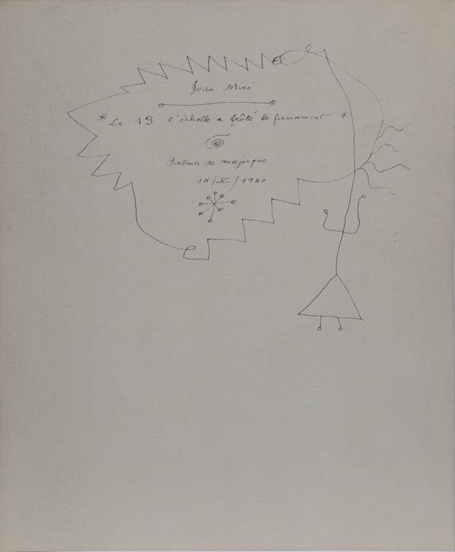 Am 13. streifte die Leiter das Firmament (Constellations) (Schablone) - Joan  MIRO