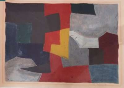 Composition grise, rouge et jaune L27 (Litografía) - Serge  POLIAKOFF