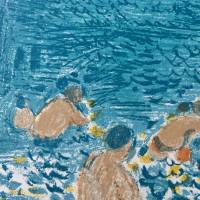 André Cottavoz (1912-2012) // Un après-midi à la plage (Farblithographie) — Artistes Divers