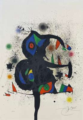 Sculptures in the mountains, a poem in space in the land of Mont-Blanc (Lithograph) - Joan  MIRO