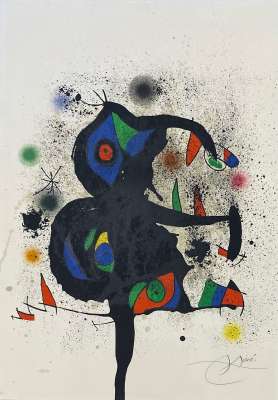 Sculptures en montagne, poème dans l'espace au pays du Mont-Blanc (Lithographie) - Joan  MIRO