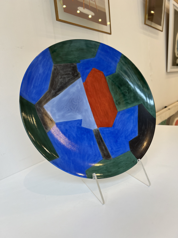 Green, black and blue plate (Porcelain) - Serge  POLIAKOFF