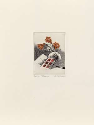 Rosso (Aguafuerte y aguatinta) - Annapia ANTONINI