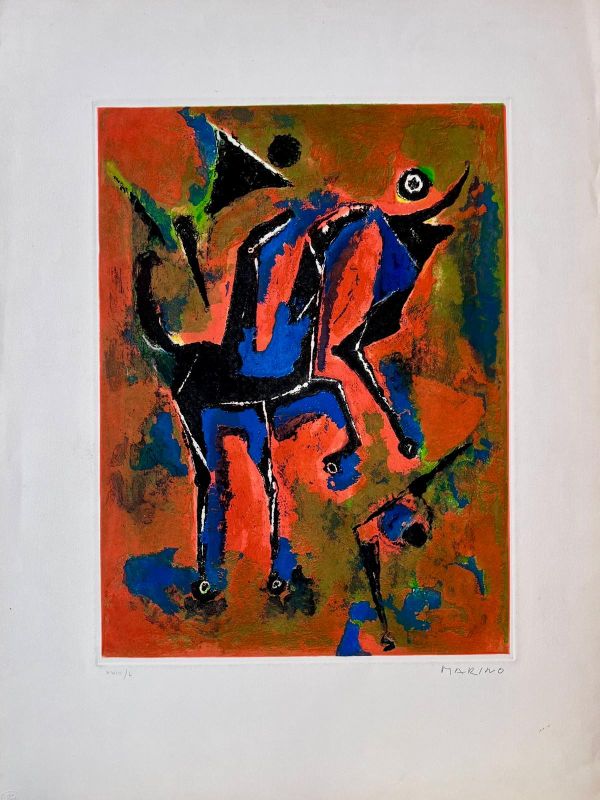 Los malabaristas (Aguafuerte y aguatinta) - Marino  MARINI