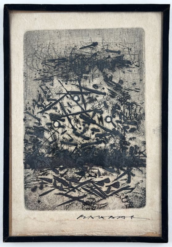 Julius BALTAZAR (1949) // Paysage abstrait (Gravure) — Artistes Divers