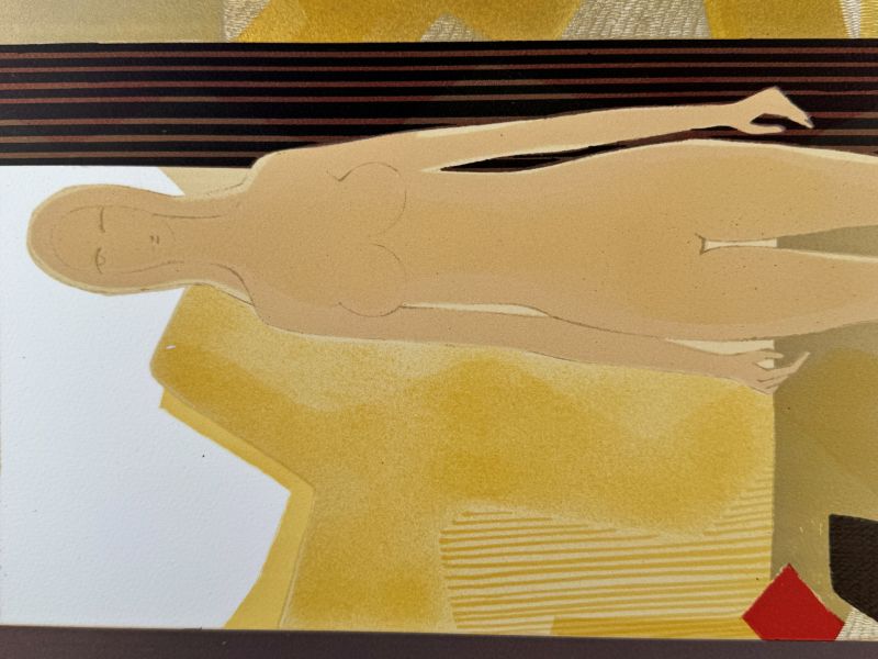 André Minaux (1923-1986) // Nu dans l'atelier (Litografía) — Artistes Divers — Vista de detalle
