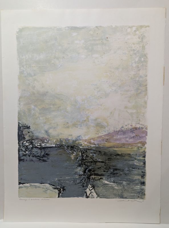 Hommage an Nobutaka Shikanai (Farblithographie) - Wou-ki  ZAO