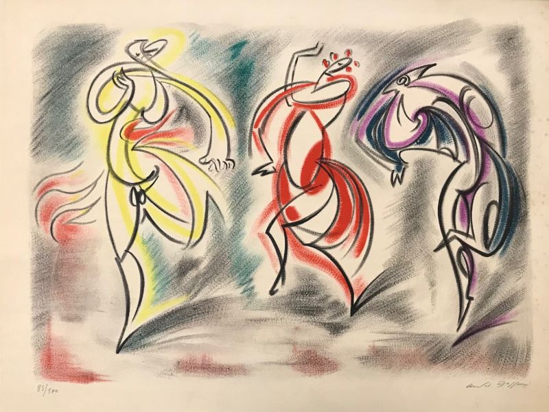 Présages (Lithograph) - André  MASSON