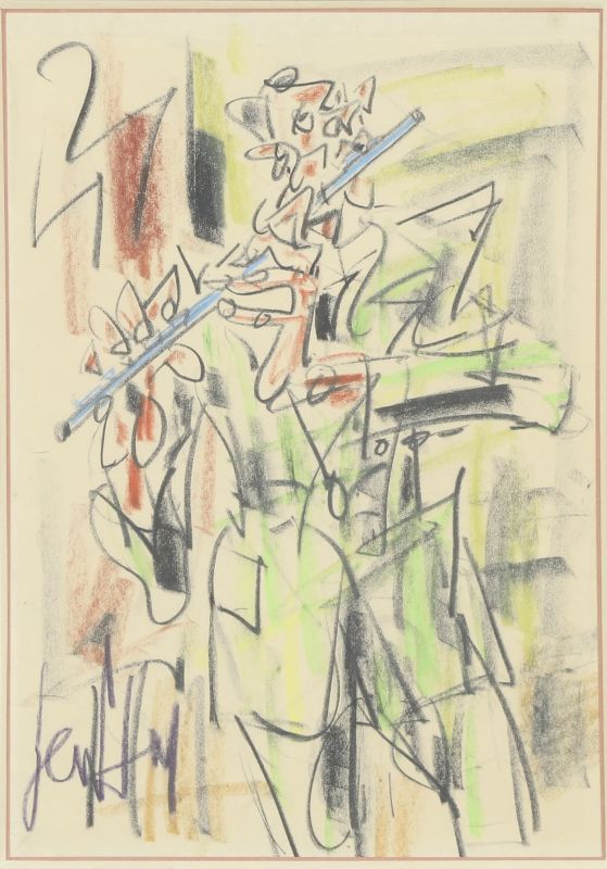 Le Flûtiste (Pastel (moderne)) -  GEN PAUL