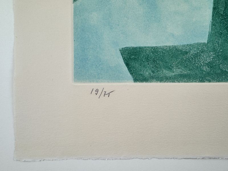 Komposition in Blau, Grün und Rot (Aquatinta) — Serge POLIAKOFF — Detail der Signatur