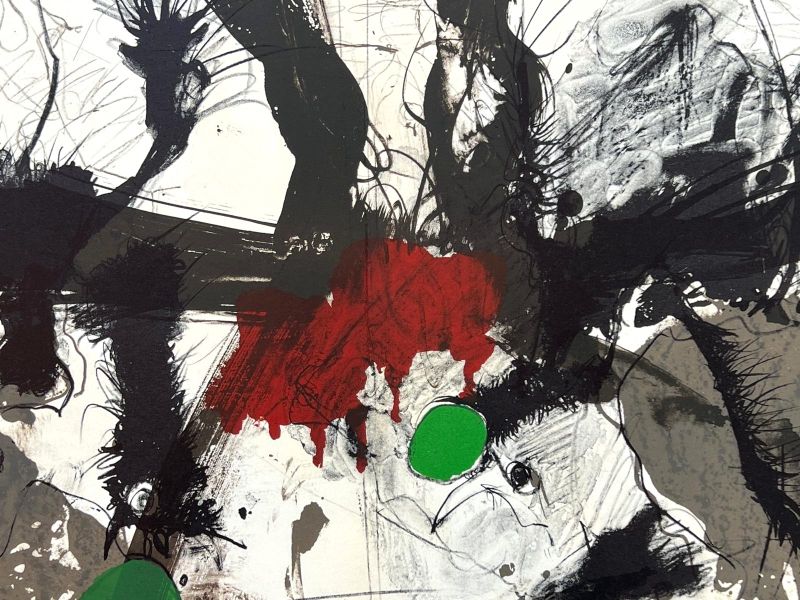 Les Oiseaux morts (Lithographie) - Paul REBEYROLLE