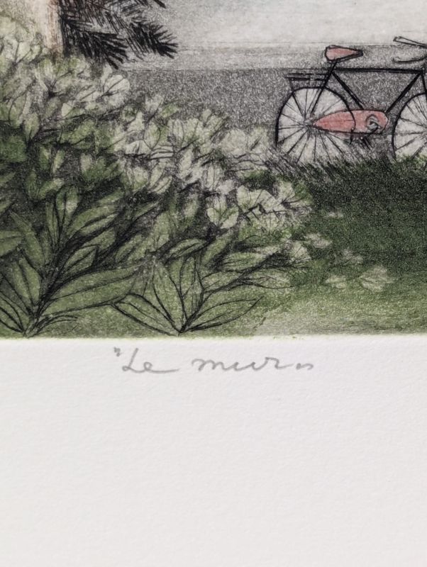 Le mur (Aquatinte) - Annapia ANTONINI