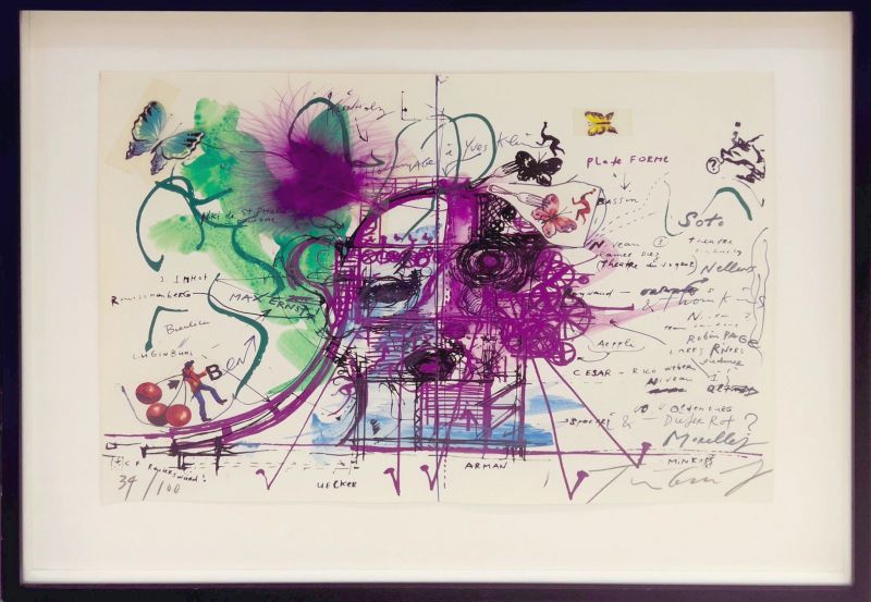 Le Monstre dans la forêt (Hommage à Yves Klein) (Technique mixte (moderne)) - Jean TINGUELY