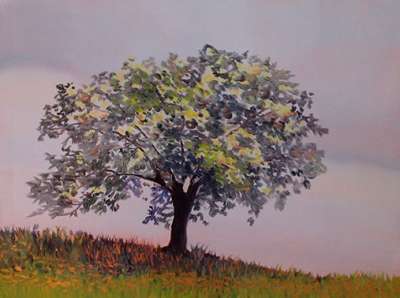 Arbre II (Huile sur cuivre) - Sara FRATINI