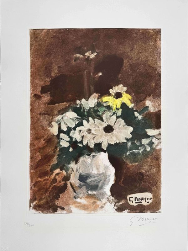 Vase mit gelben Blumen (Radierung) - Georges BRAQUE