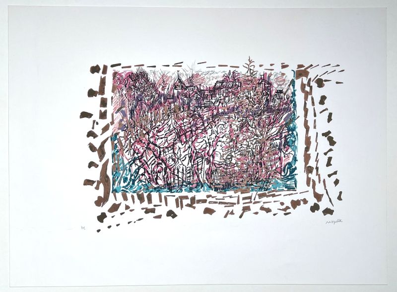 Las estaciones de Saint-Cyr-en Arthies n.&ordm; 2, Les Hautes Grouettes (Litografía) - Jean-Paul RIOPELLE