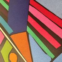 Blue and Red Collage (Lithograph) — André LANSKOY — Detail view