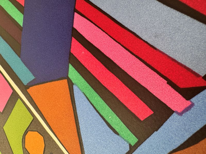 Blue and Red Collage (Lithograph) — André LANSKOY — Detail view