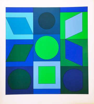 Zaphir (Sérigraphie) - Victor  VASARELY