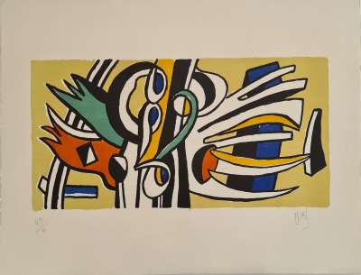 Wandgestaltung (Farblithographie) - Fernand LEGER