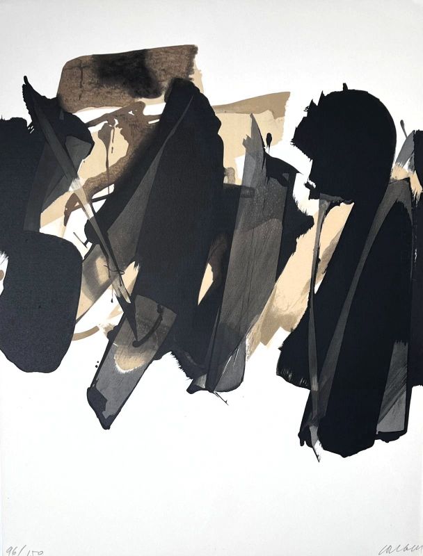 Lithografie n°14 (Farblithographie) - Pierre  SOULAGES