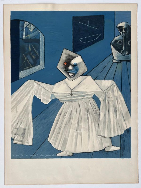 Sign for a School for Pirates (Litografía) - Max ERNST