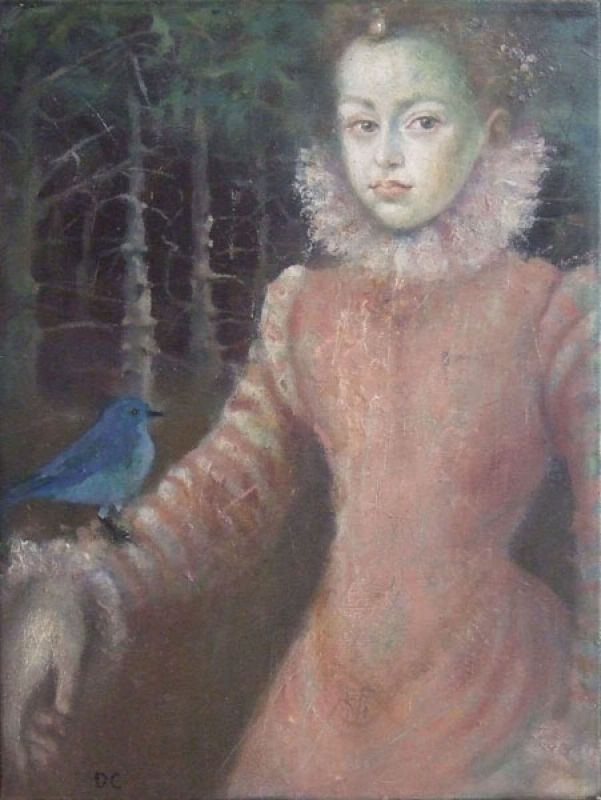 La infanta de Coello en el bosque (Huile sur toile (contemporain)) - Dolores  CAPDEVILA
