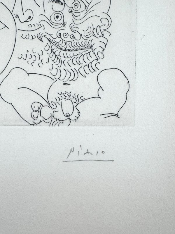 T&eacute;l&eacute;vision : gymnastique au sol, avec spectateurs (pl. 283 de la S&eacute;rie 347) (Eau-forte) - Pablo  PICASSO