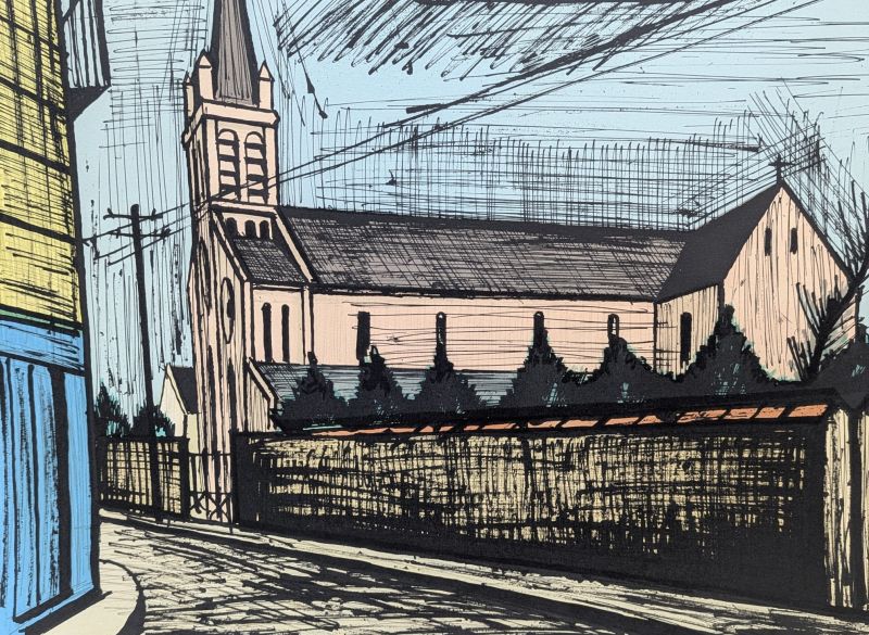 Iglesia de Alfortville (Litografía) - Bernard BUFFET