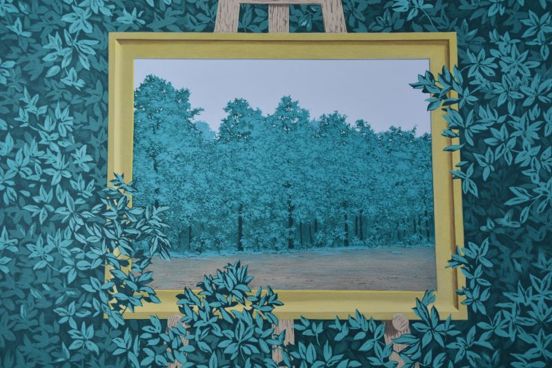 Der Wasserfall (Farblithographie) - René MAGRITTE