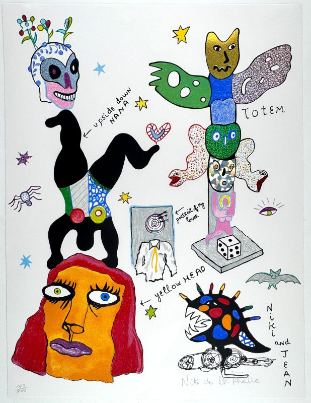 Totem (Farblithographie) - Niki DE SAINT PHALLE