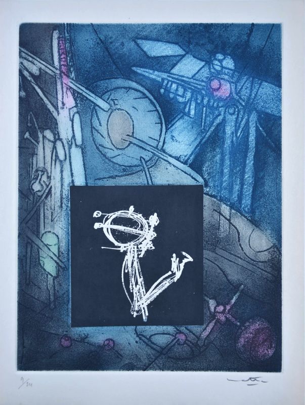 Les Voix (Radierung und Aquatinta) - Roberto  MATTA