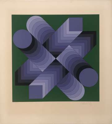 Sees (Sérigraphie) - Victor  VASARELY