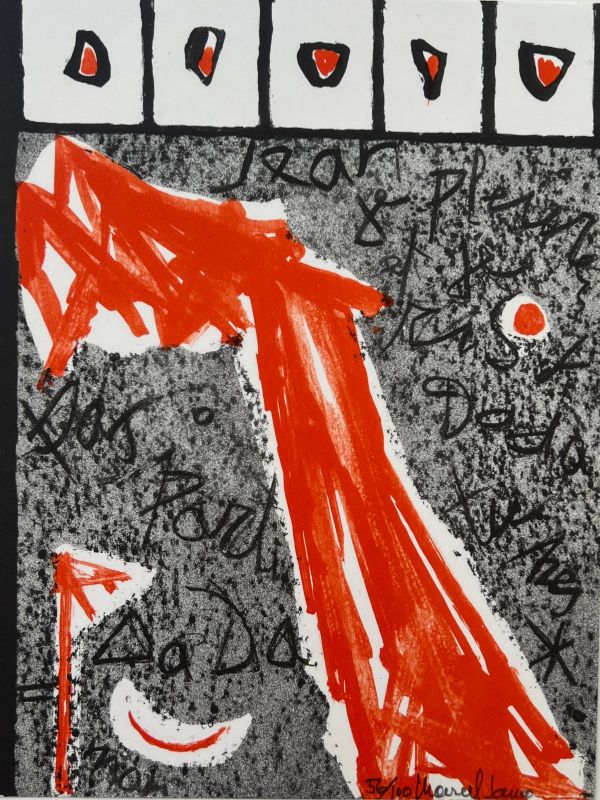 Marcel Janco  // Hommage &agrave; Hans Arp (Farblithographie) -  Artistes Divers