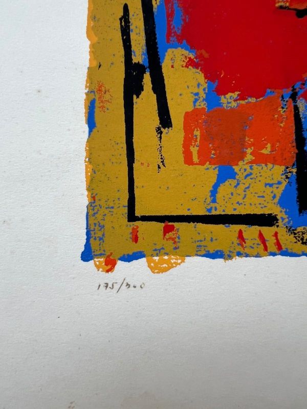 Alexandre ISTRATI (1915-1991) // Composición en rojo y azul (Serigrafía) -  Artistes Divers