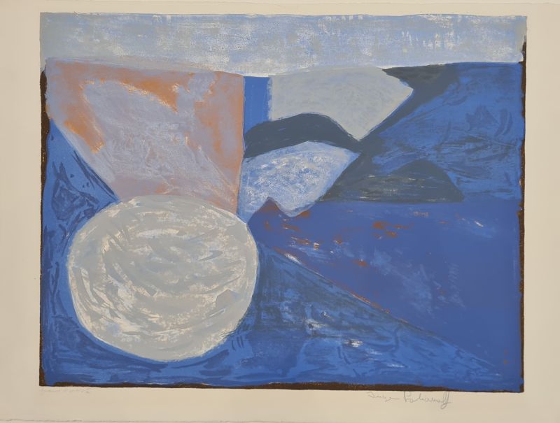 Composition bleue L21 (Lithographie) - Serge  POLIAKOFF