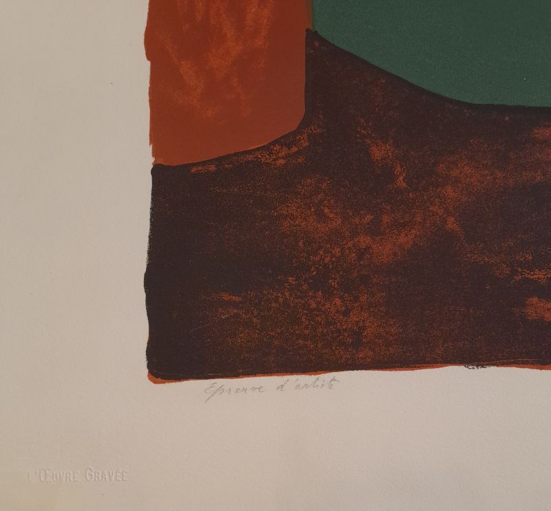 Komposition in Blau, Grün und Rot L31 (Farblithographie) - Serge  POLIAKOFF