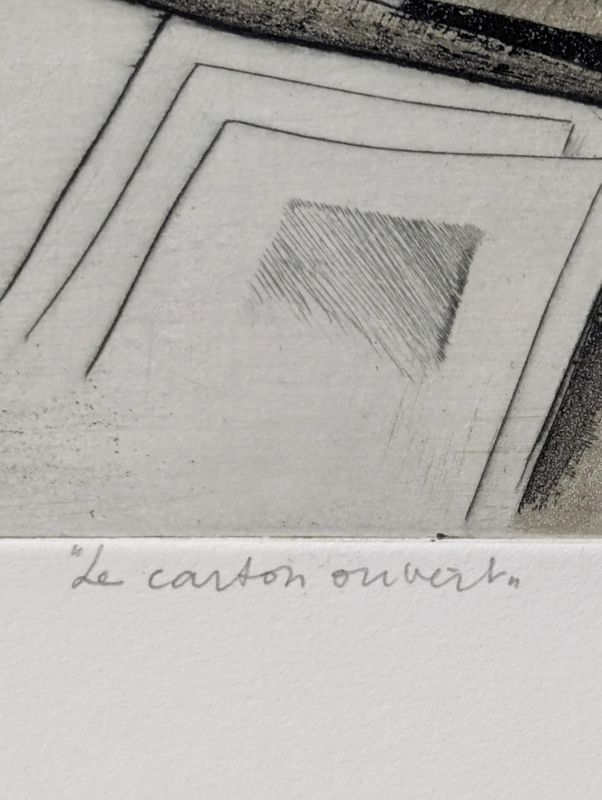 Le carton ouvert (Aquatinte) - Annapia ANTONINI