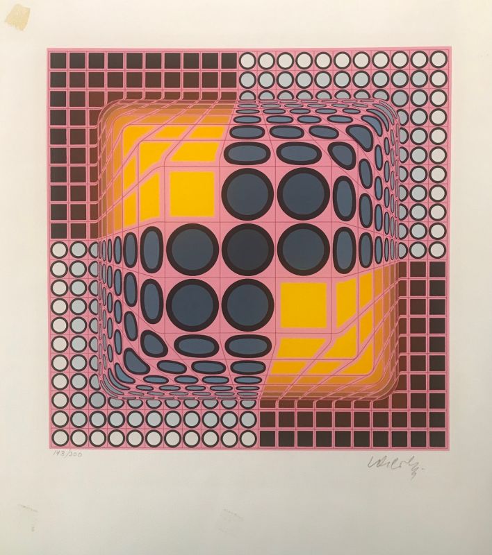 Jenge (Sérigraphie) - Victor  VASARELY