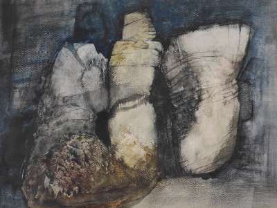 Monolithes 2 (Oil on paper (contemporary) ) - Véronique NEROU