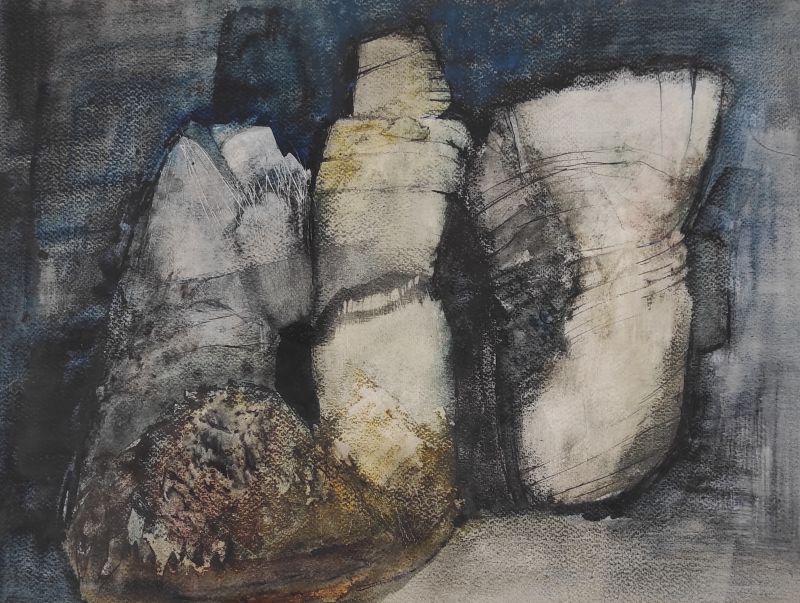 Monolithes 2 (Oil on paper (contemporary) ) - Véronique NEROU