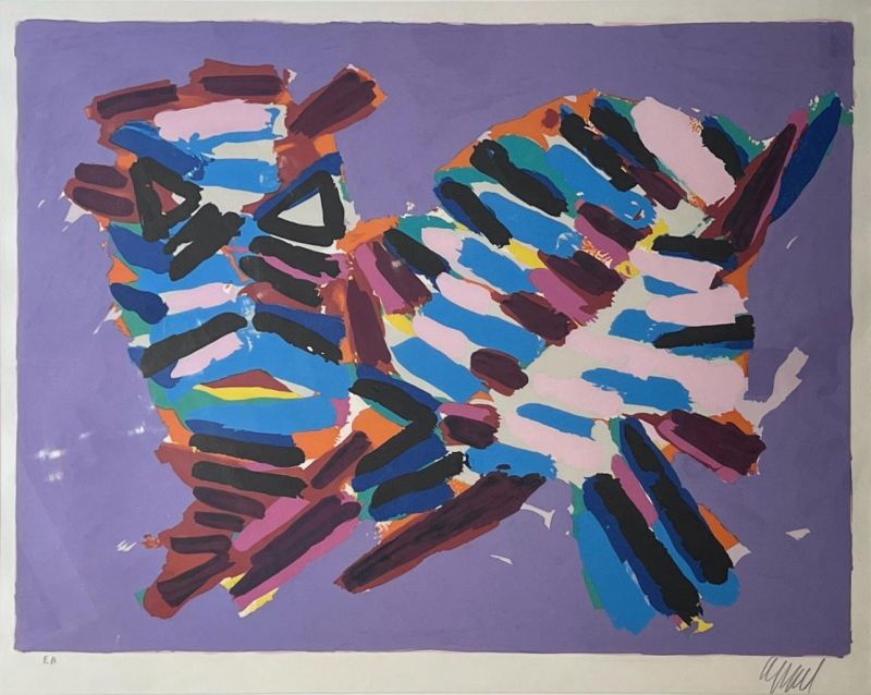 Innocent cat (Lithographie) - Karel APPEL