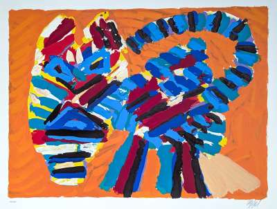 Sunshine Cat (Litografía) - Karel APPEL