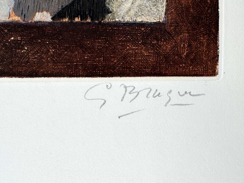 Nature Morte Oblique (Eau-forte et aquatinte) — Georges BRAQUE — Zoom signature