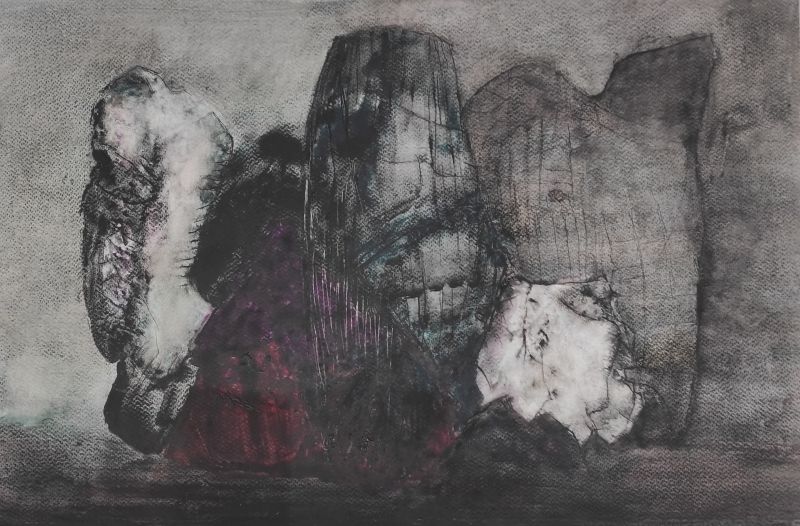 Monolithes (Oil on paper (contemporary) ) - Véronique NEROU