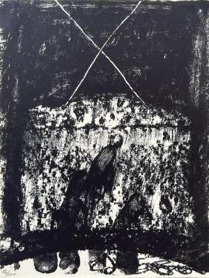 Homage to Hans Arp (Lithograph) - Antoni  TAPIES