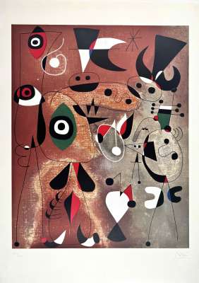 Mujeres, P&aacute;jaros, Estrella (Litografía) - Joan  MIRO