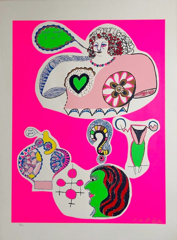 Nana Power (Planche xVIi) :  What shall I do ? (Sérigraphie) - Niki DE SAINT PHALLE